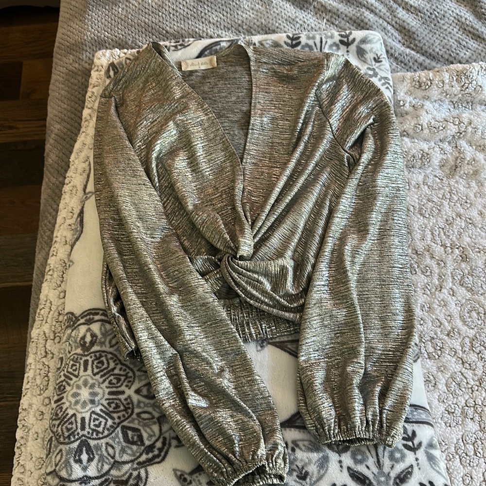Iridescent Crop - Top (Long Sleeve) perfect for a night out!